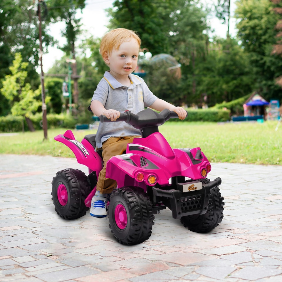 image 1 of AIYAPLAY 6V Kids Electric Quad Bike with Music, Forward Function, Pink