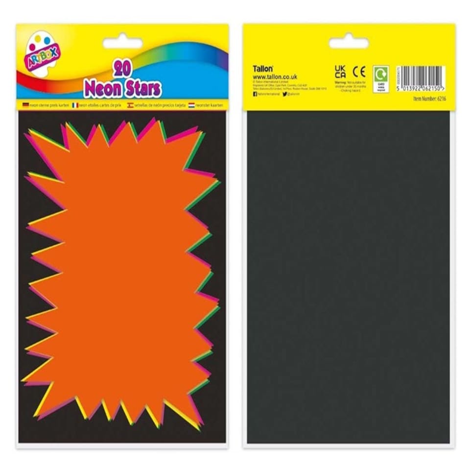 Pack of 20 Fluorescent Flashes 20 x 15cm