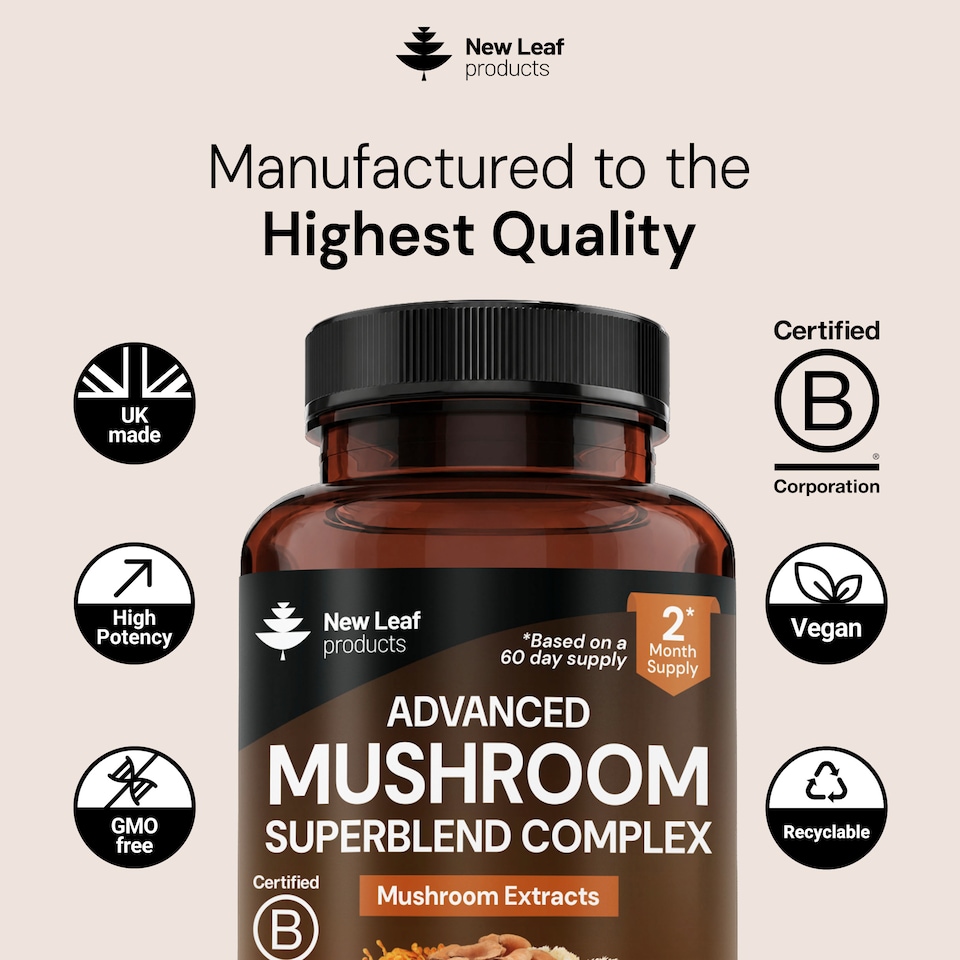 image 1 of Mushroom Complex 1800mg - 120 High Strength Tablets