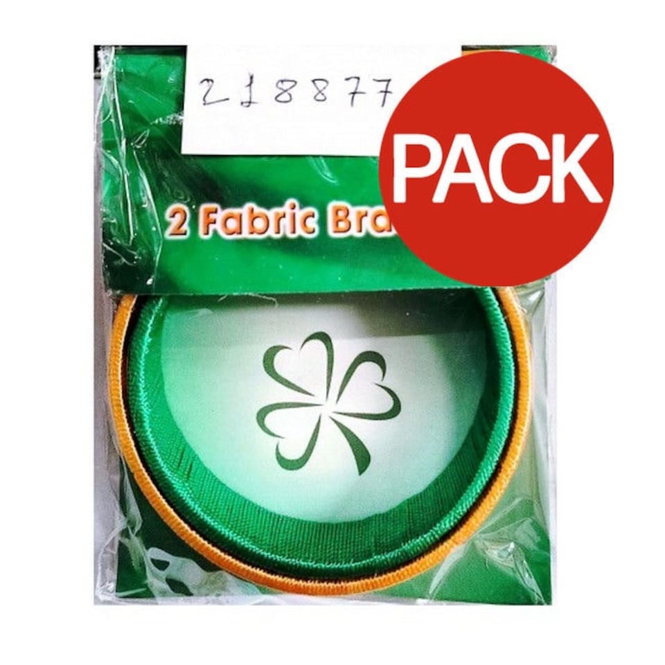 Amscan Fabric Wristband (Pack of 2) - Yellow/Green - One Size