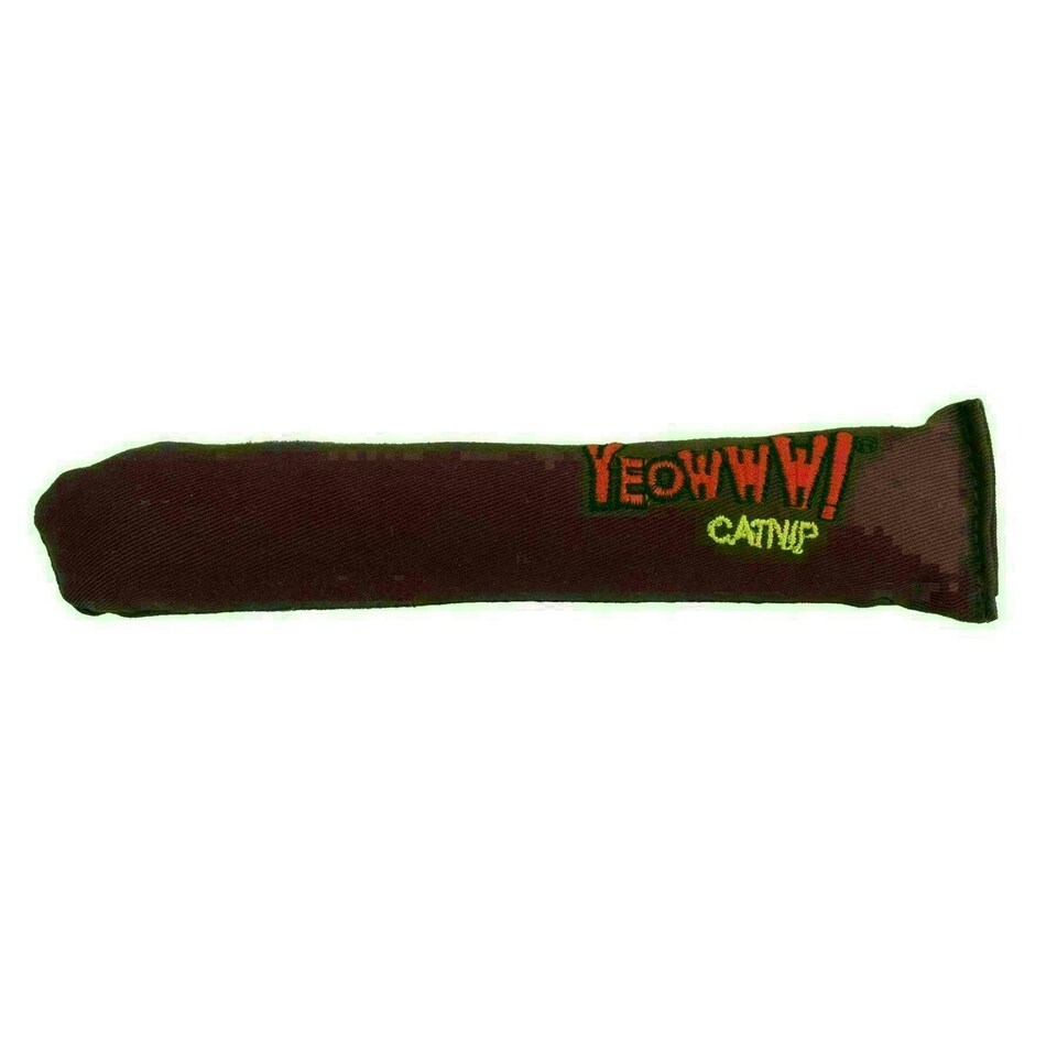 image 1 of 2PK Yeow Interactive Cat Kitten Brown Cigar With Catnip Cat Play Toy Cat Gift