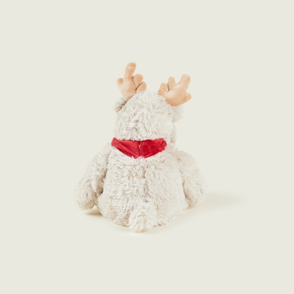image 1 of Warmies Reindeer Junior Plush, Fully Heatable and Weighted Teddy Slightly Scented with Dried French Lavender, Chill in The Freezer or Heat in Microwave