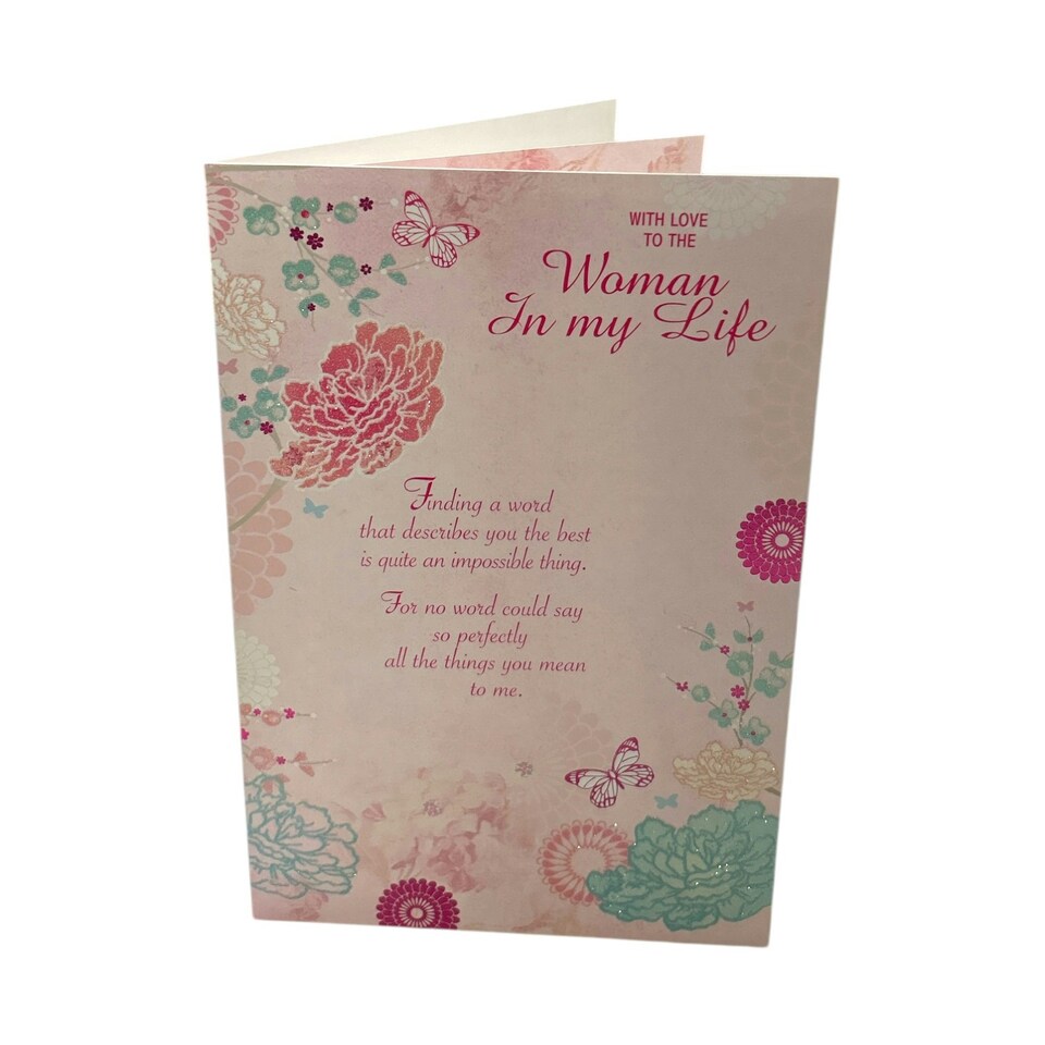 image 1 of Woman In My Life Pastel Colored Floral design Mother's Day Card