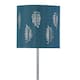 image 4 of First Choice Lighting Set of 2 Chrome Touch Operated Table Lamps with Teal Fern Shades Chrome | Green