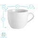 image 3 of Argon Tableware 24 Piece Classic White Teacup & Saucer Set - 200ml