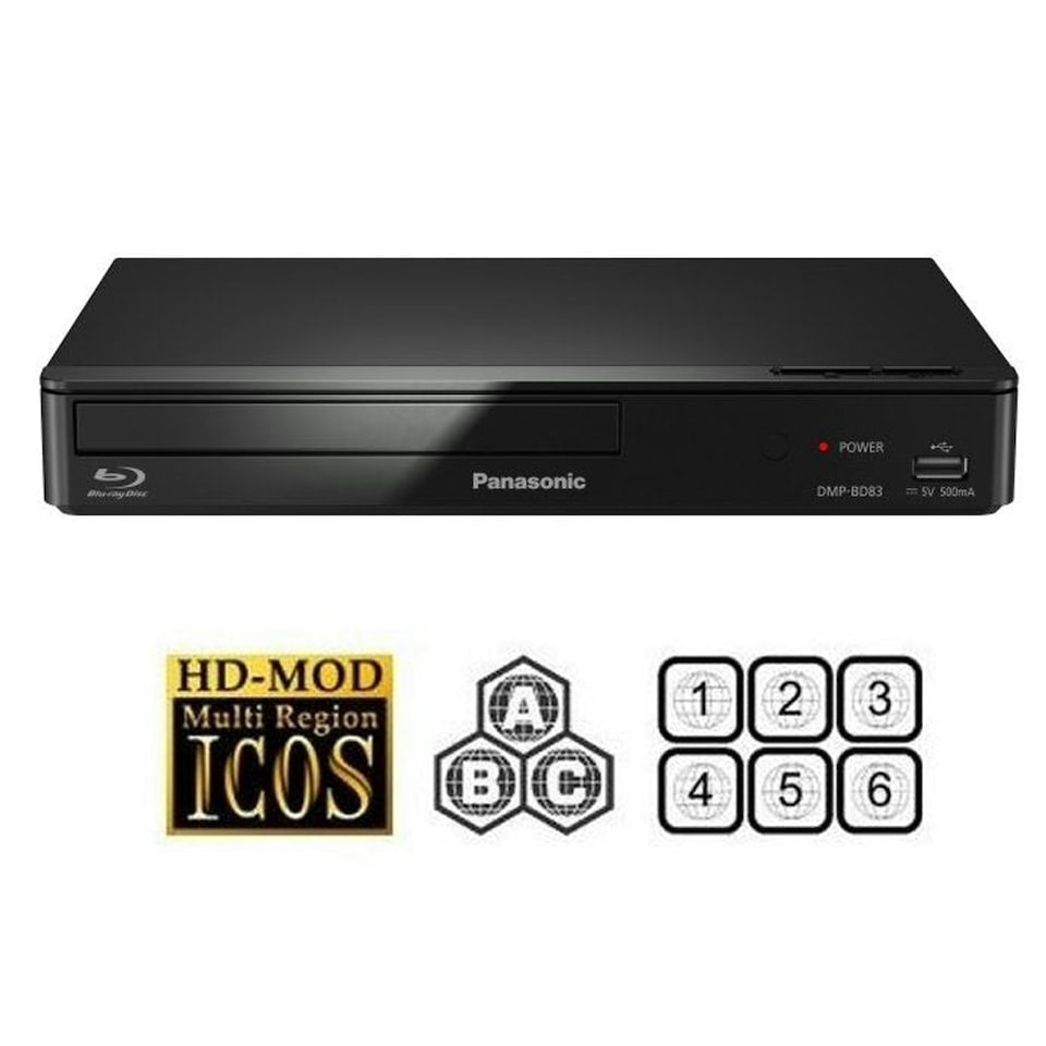 image 1 of Panasonic DMP-BD84 Black Blu Ray Player MultiRegion DVD Playback