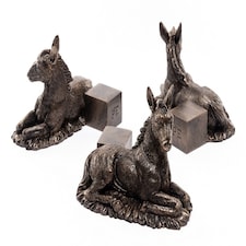 Donkey Foal Plant Pot Feet - Set of 3 - L8 x W10.5 x H8.5 cm Brown