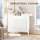 image 4 of HOMCOM Radiator Cover with Drawer and Vertical Slats White