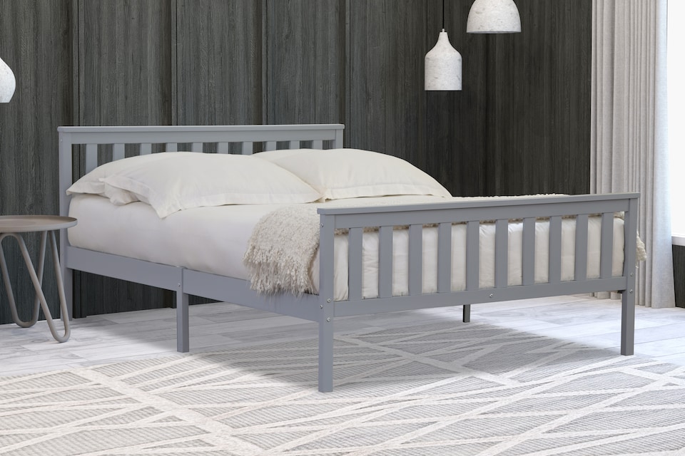 image 1 of Marnel 5ft Kingsize Grey Bed Frame | Grey | King