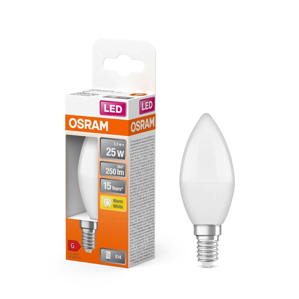 image 1 of OSRAM Led Star Classic B25 Led bulb for E14 Socket, 6 Pack