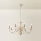 image 4 of ValueLights Gothica 8 Way Distressed Ceiling Light Chandelier & Bulbs | Gold