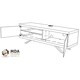 image 6 of MDA Designs TUCANA 1200 HYBRID Black Oak TV Cabinet BeamThru Remote-Friendly Doors for up to 60" Flat Screen TVs Media Centre Brown
