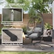 image 3 of Outsunny Hanging Swing Chair w/ Thick Cushion, Patio Hanging Chair, Grey
