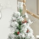 image 8 of HOMCOM Indoor Christmas Tree Artificial Berry mas Decoration with Metal Stand and 184 Tips (5FT(150CM))