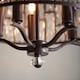 image 4 of Belle 5 Light Ceiling Pendant Dark Bronze, Clear Crystal, E14