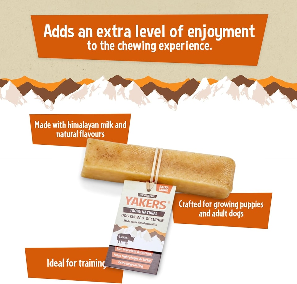 image 1 of YAKERS Original Natural Himalayan Dog Chews - Pack of 2 (X-Large)