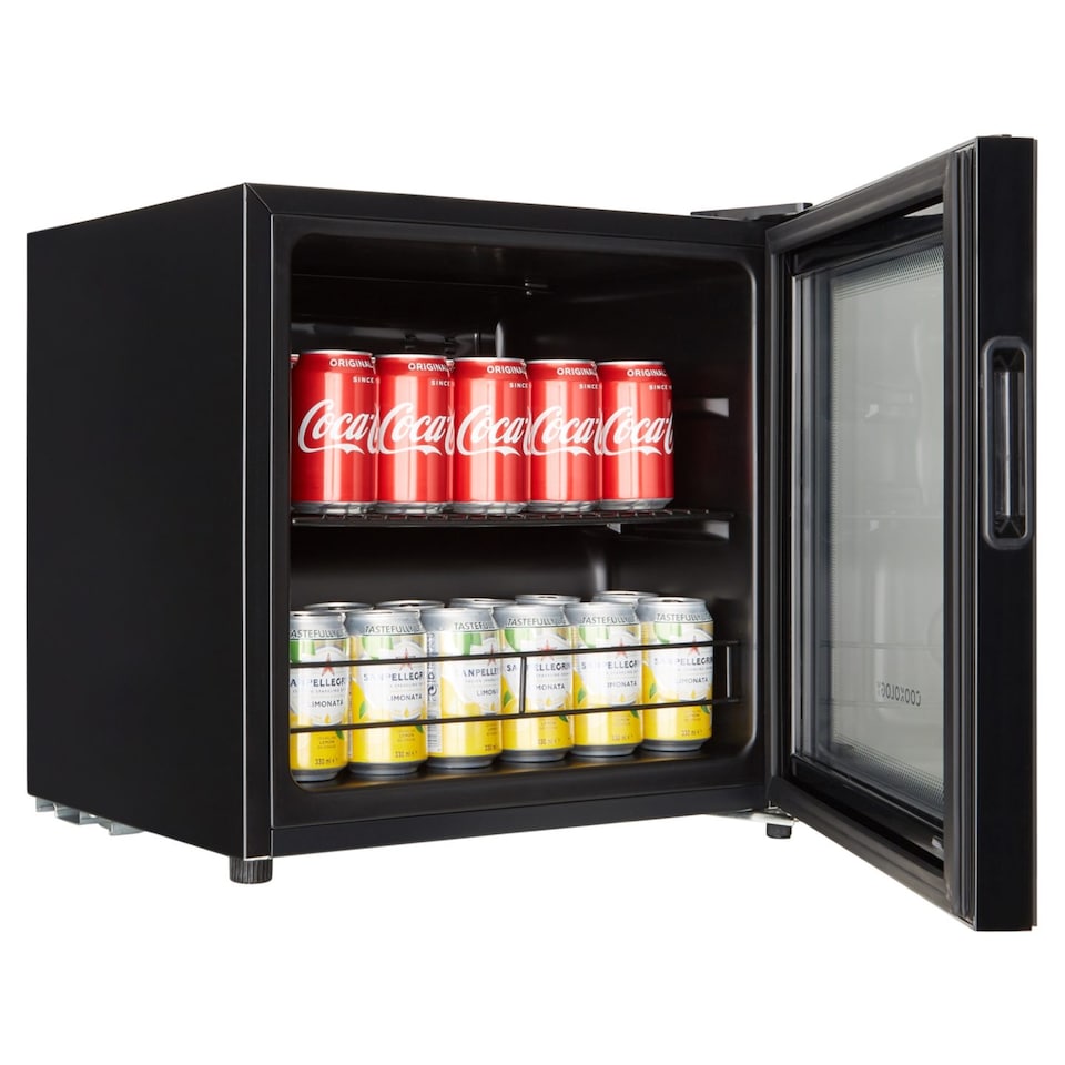 image 1 of Cookology BC46BK Tabletop Drinks Cooler, Black, 43L, 40 Can Capacity, Removable Shelves, Adjustable Temp