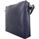 image 3 of Genuine Soft Leather Crossbody Shoulder Triangle Panel Handbag Blue | Navy