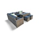 image 3 of The Tarporley Grey 9 Seat Corner Rattan Dining Set - Rising Table