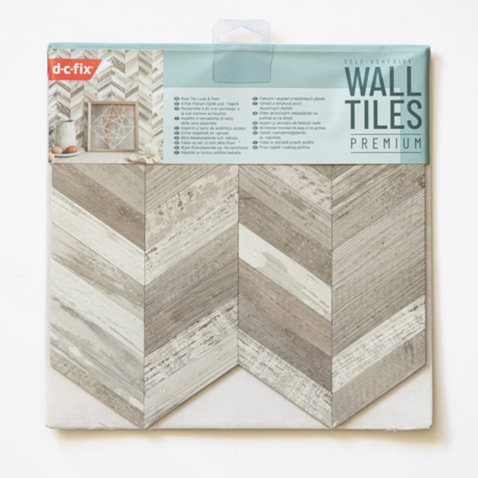 image 1 of d-c-fix Herringbone 29.6 x 25.3cm Premium Self Adhesive Composite Wall Tile | Pack 5