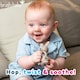 image 3 of Bobbie Bunny Baby Teether Toy Cappuccino Grey | Twist & Bounce Teething Toy