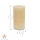 image 3 of Nicola Spring Round Vanilla Pillar Candles - 140 Hours - Cream - Pack of 3 Cream