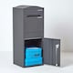 image 8 of SMART PARCEL BOX® Large Curved Top Front Access Dark Grey Grey