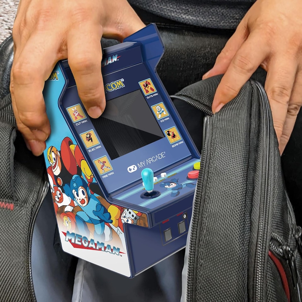 image 1 of Mega Man Micro Player Pro 6.7" Portable Retro Arcade (6 Games in 1)