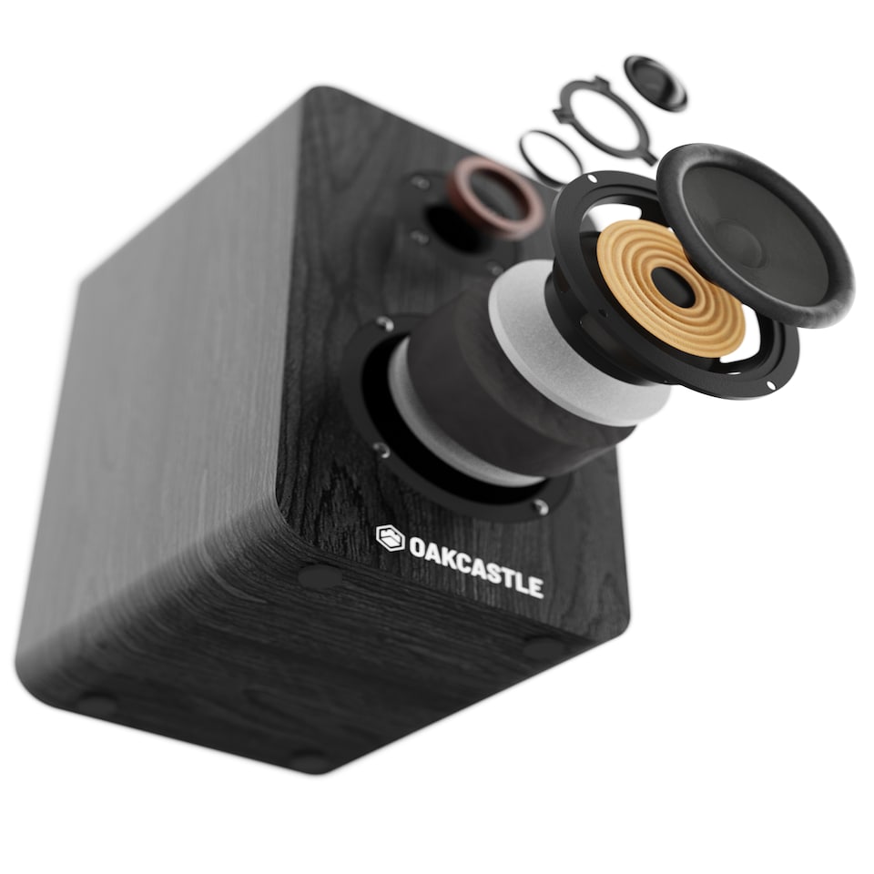 image 1 of Oakcastle TT200 Record Player | Built in Speakers 20W | 33/45/78 RPM | Separate Bookshelf Speakers 50W