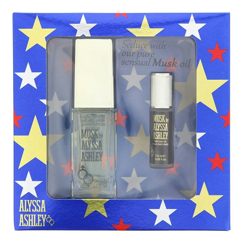 image 1 of Alyssa Ashley Musk Gift Set 50ml EDT Spray + 7.5Ml Parfum Oil