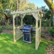 Lilly BBQ Hut - Timber - L125 x W180 x H200 cm - Minimal Assembly Required