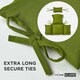 image 6 of Homescapes Luxury Waterproof Egg Chair Cushion With Headrest - Green