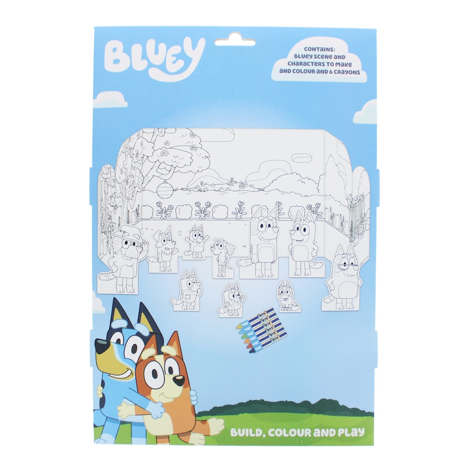 image 1 of Bluey Build, Colour & Play Set