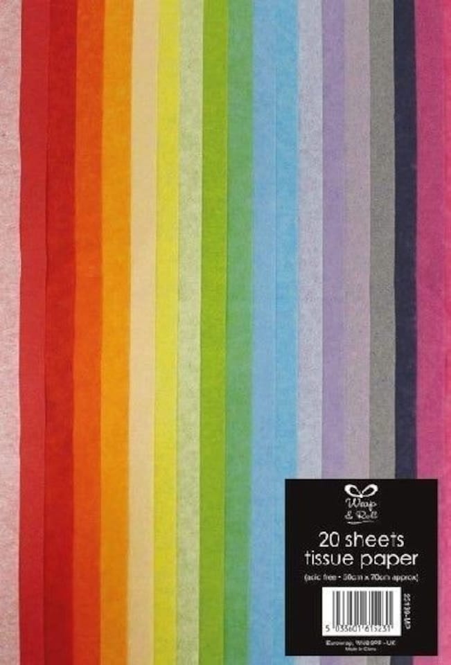image 1 of Pack of 20 Multi-Coloured Tissue Papers