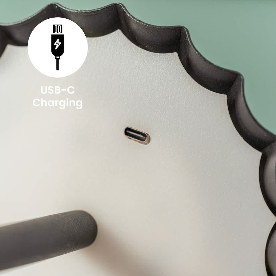 image 1 of ValueLights Avery Pair Black Rechargeable Wall Light & Integrated Bulb | Black