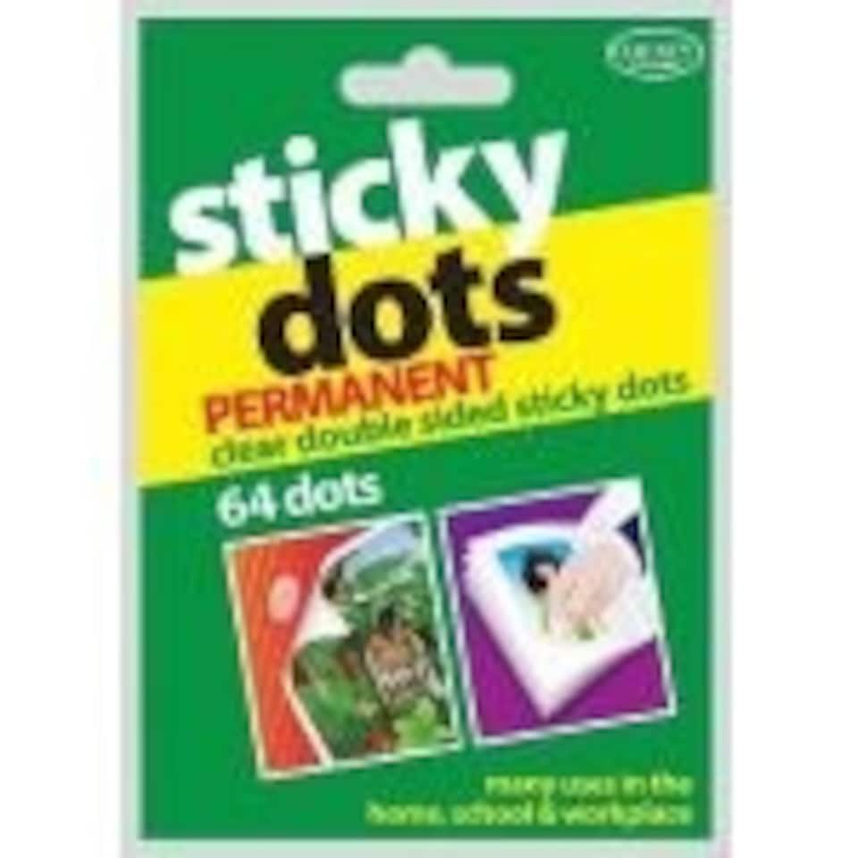 image 1 of 64 Permanent Clear Double Sided Sticky Dots