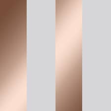Ava Stripe Wallpaper in Grey and Copper | Grey | Grey and Copper