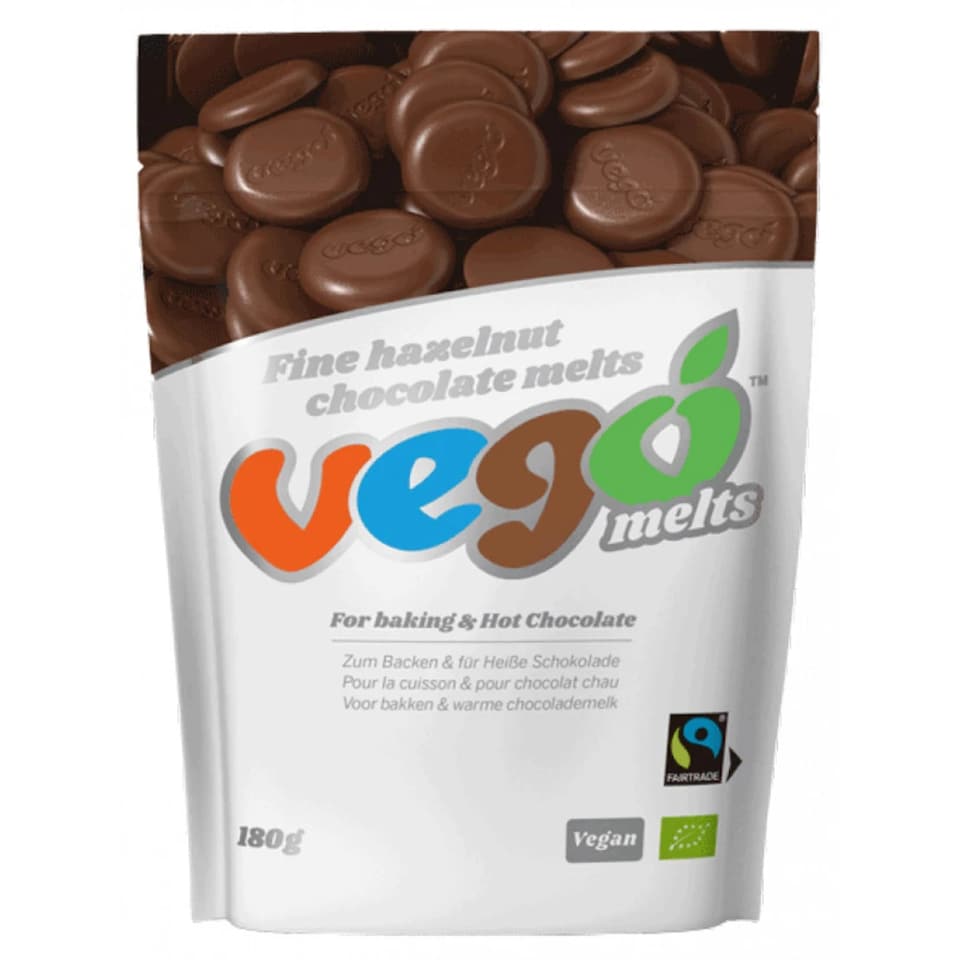 Organic Hazelnut Chocolate Melts 180g (Vego)