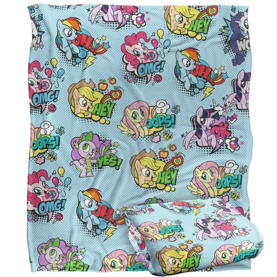 image 1 of My Little Pony Pop Art Blanket - Multicoloured - One Size