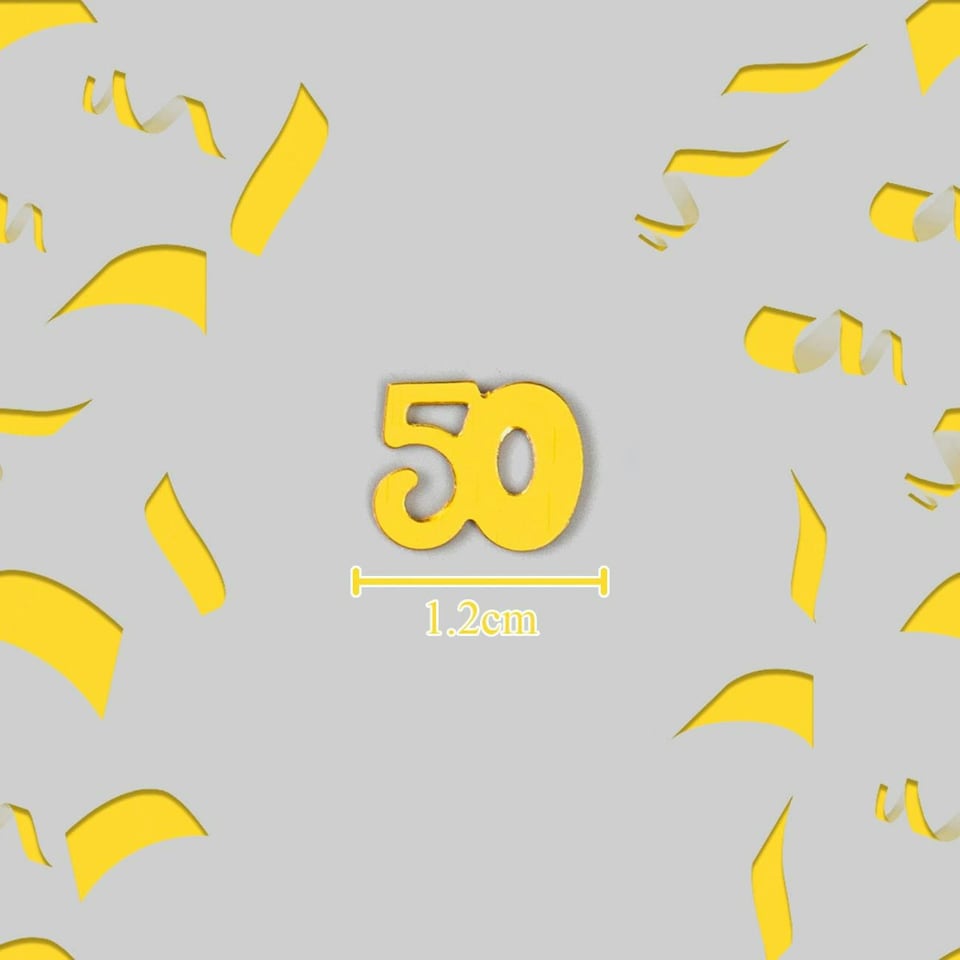 image 1 of 1 Pack 14g 50th Gold Anniversary Birthday Confetti