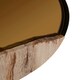 image 2 of Interiors by Premier Petrified Wood Tile Small Round Mirror Gold