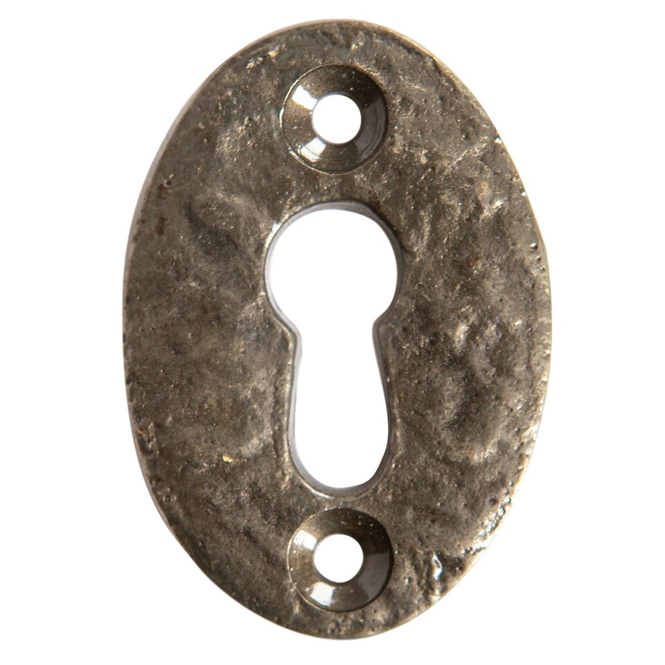 image 1 of Hammer & Tongs Oval Rim & Mortice Door Knob - W60mm - Raw | Grey | Raw