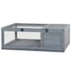image 1 of PawHut Tortoise House w/ Mesh Roof, Small Pet Reptile Wooden House - Grey