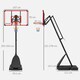image 9 of SPORTNOW Adjustable Basketball Hoop with Weighted Base, 2.4-2.9m, Red