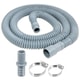image 1 of SPARES2GO Drain Hose Extension Kit 2m Washing Machine Dishwasher Waste Water Outlet Pipe (19mm / 28mm Ends)