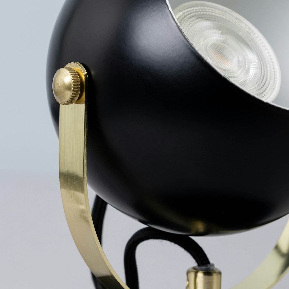image 1 of BHS Rowan Eyeball Table Lamp, Matte Black