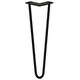 image 2 of 4 x 16" Hairpin Legs - 2 Prong - 12mm - Black