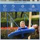 image 3 of HOMCOM Round Swing Kids Game Spin Rope Playground Steel φ100cm Playroom