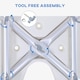 image 4 of HOMCOM Adjustable Aluminum Shower Bath Stool Spa Chair w/ Non-Slip Feet, Handle