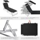 image 5 of Sun Lounger - foldable, adjustable sunroof, 4-step backrest, head cushion | Black | black | 1